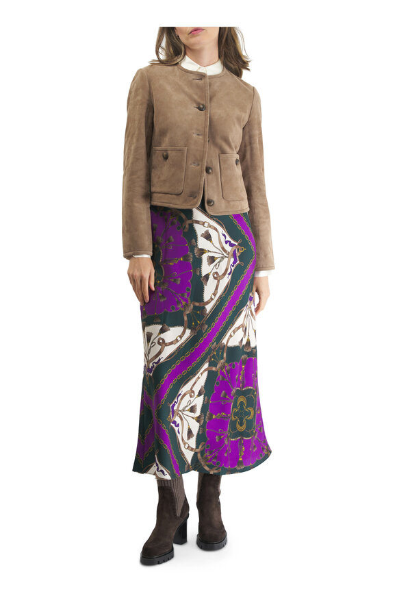 Veronica Beard - Clover Pine Multi Midi Skirt 