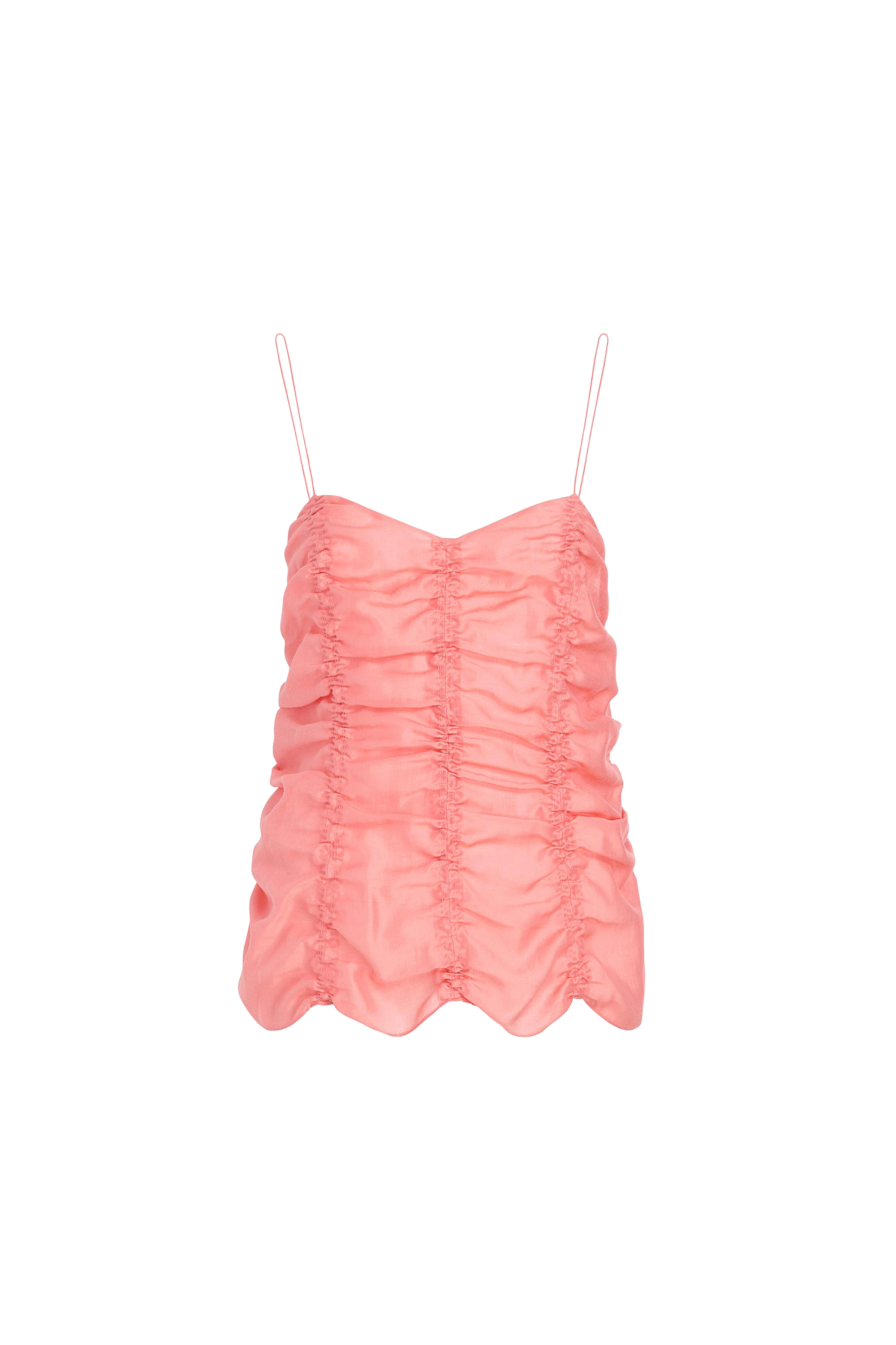Khaite - Inara Coral Silk Blend Sleeveless Top - view 1