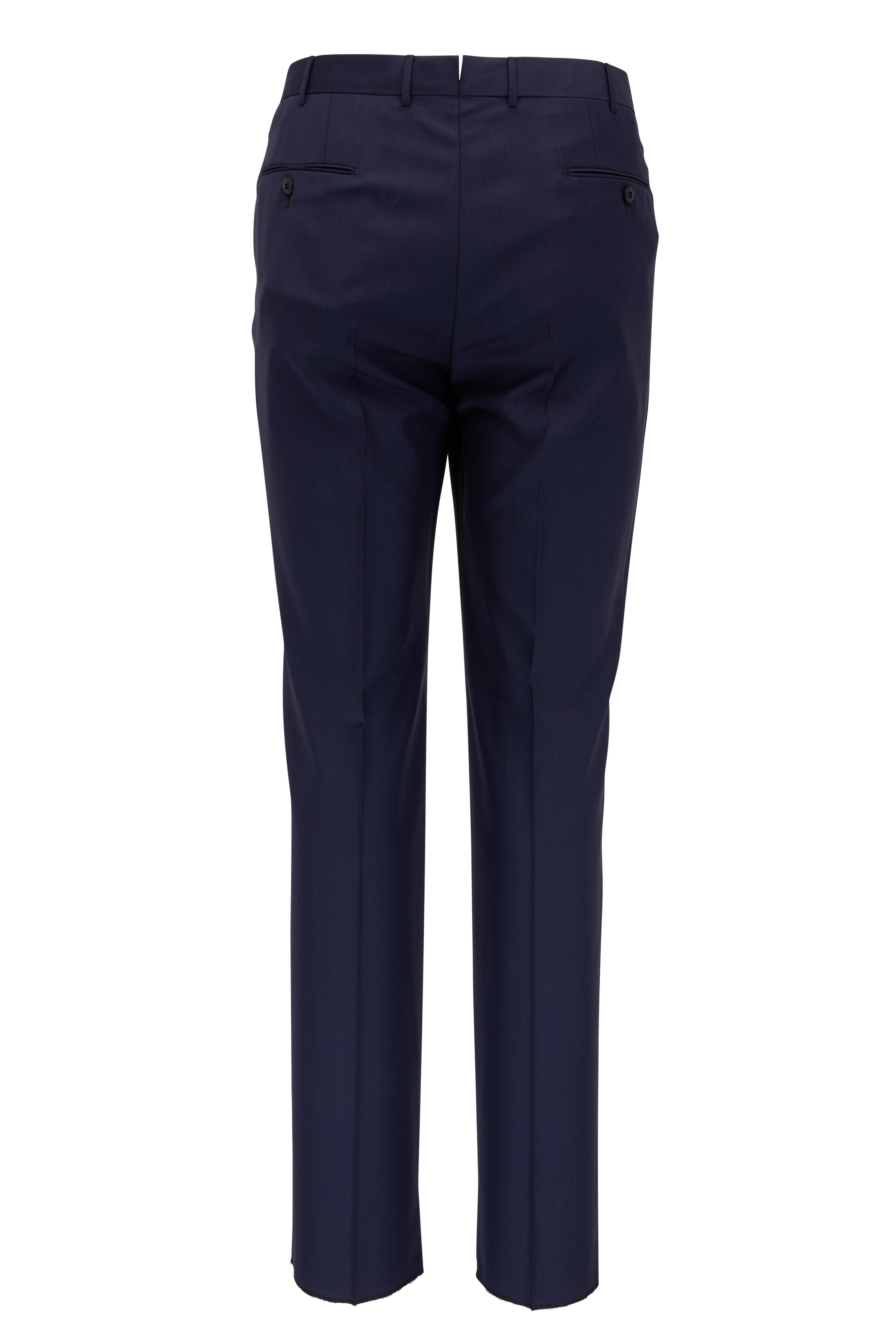 Zegna - Transeasonal Navy Blue Wool Dress Pant | Mitchell Stores Zegna - Transeasonal Navy Blue Wool Dress Pant | Mitchell Stores