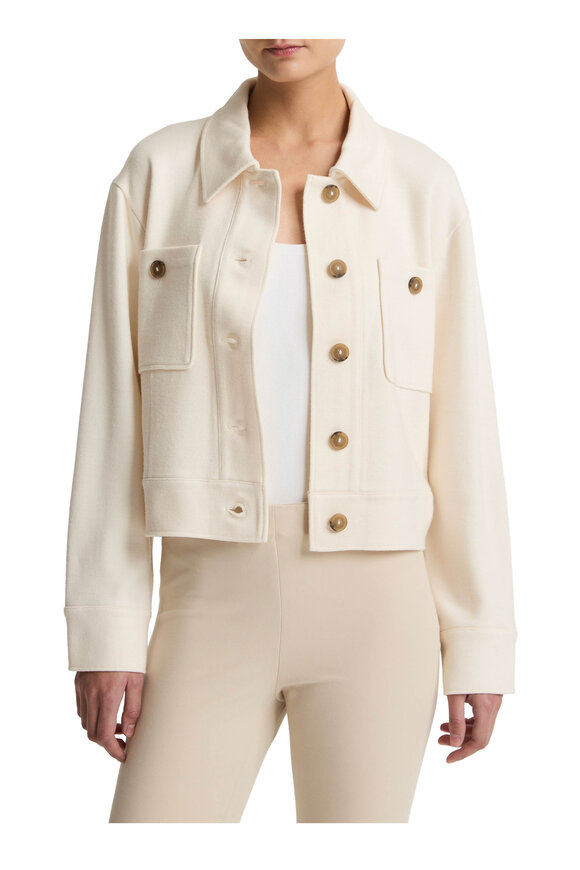 Vince Off White Ponte Knit Jacket - view 2