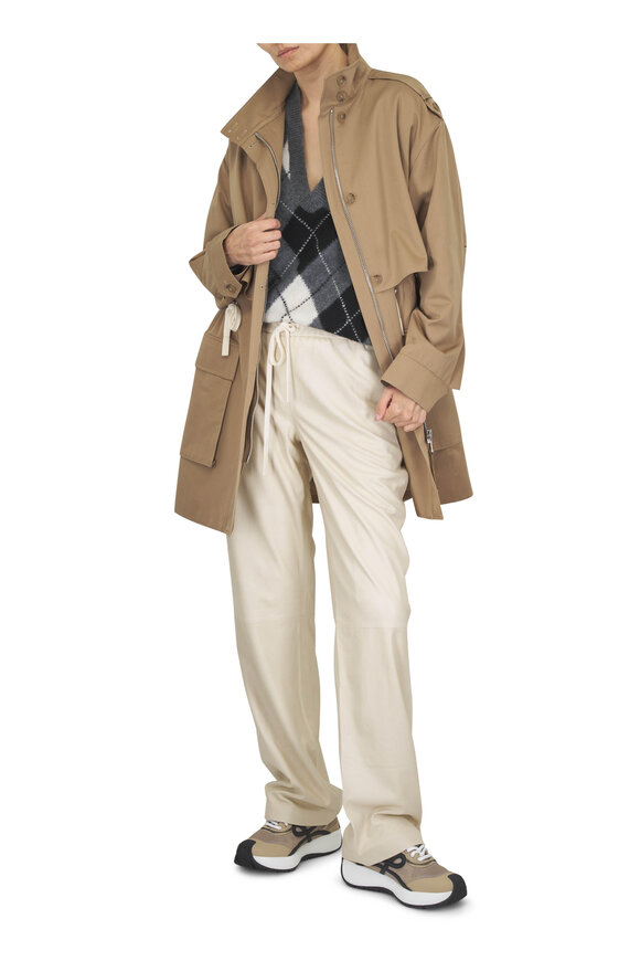 Loewe Pogo Beige & Black Knit & Suede Sneaker - view 2