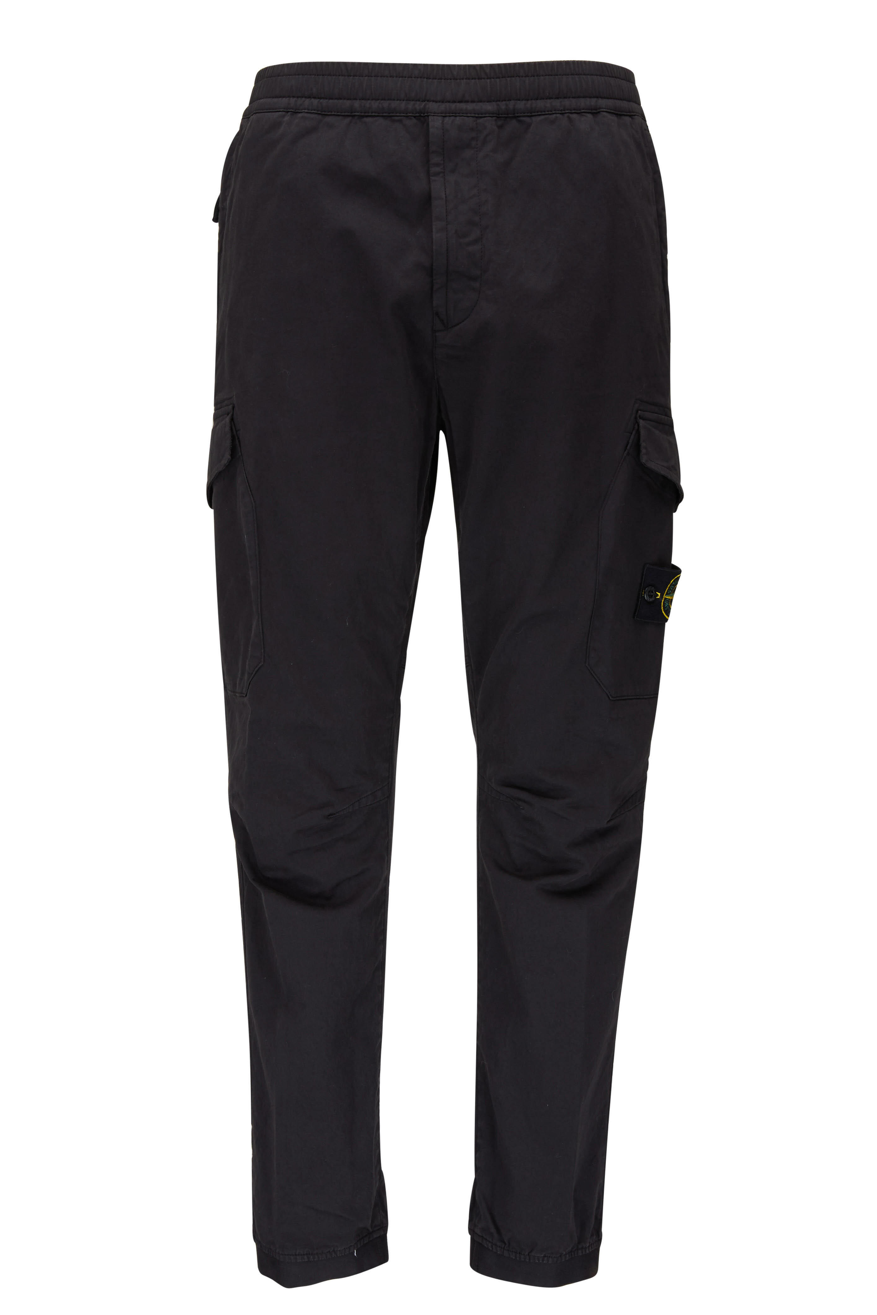 Stone Island - Black Banded Cuff Cargo Pant