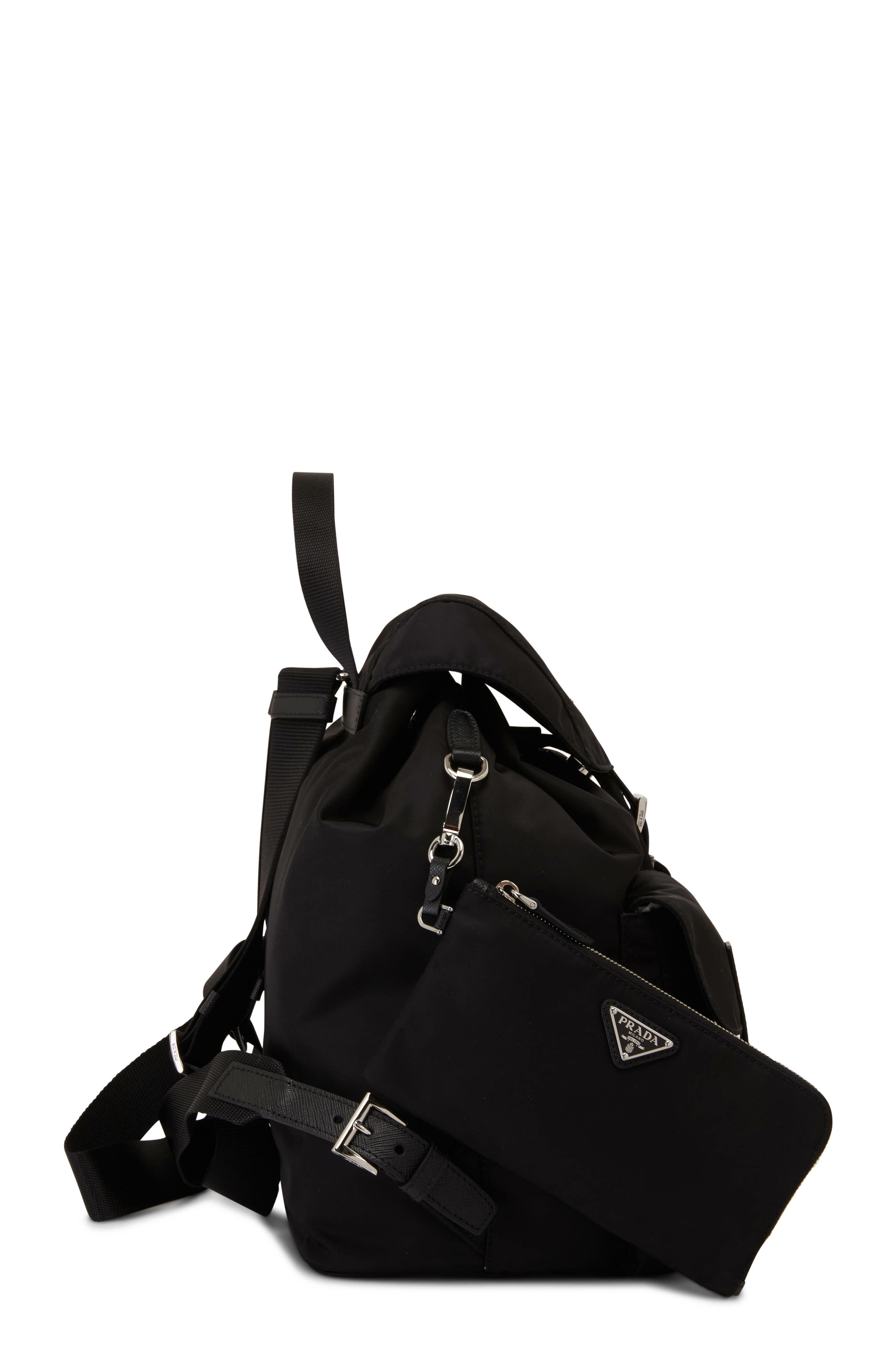 Prada Women's Black Re-Nylon Triangle Shoulder Bag | by Mitchell Stores