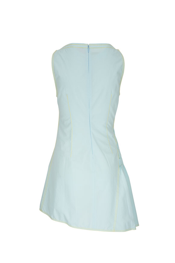 Pucci - Sky Blue Vivara Print Ruched Dress