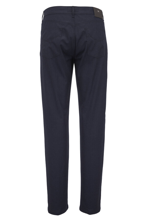 Marco Pescarolo Navy Cashmere Five Pocket Pant - view 6