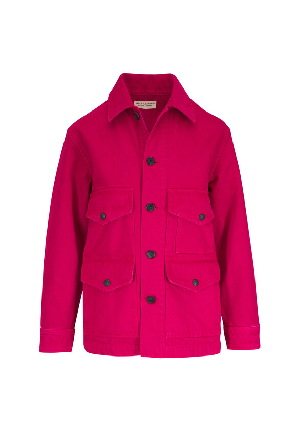 Nili Lotan Leroy Scarlet Cotton Oversize Jacket