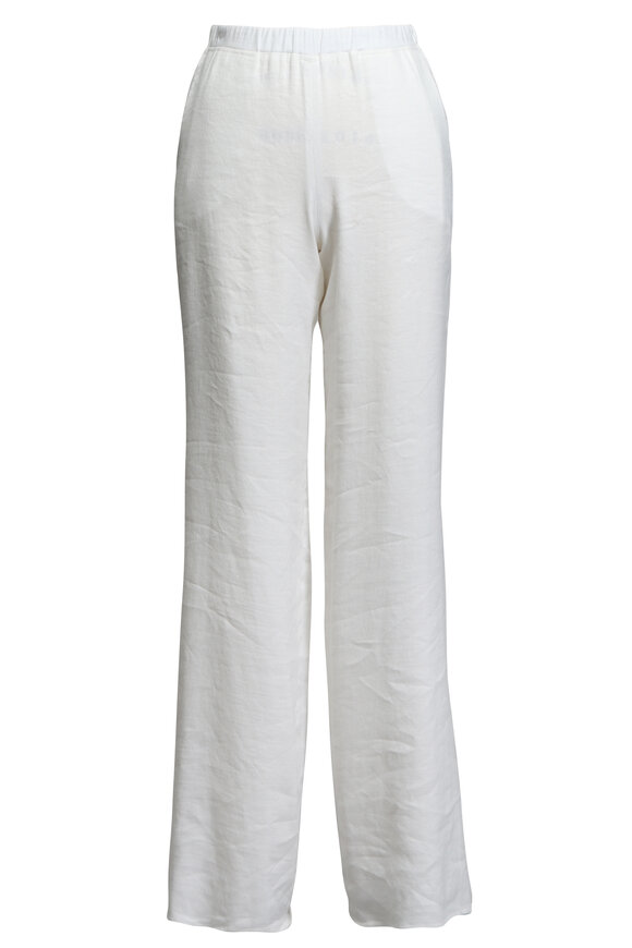 Peter Cohen Pocket White Stretch Linen Pant - view 1