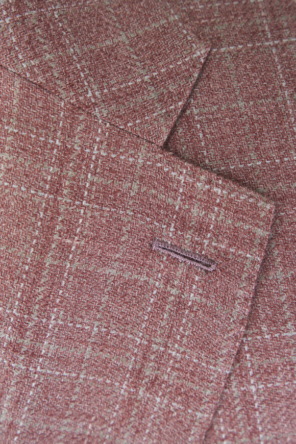 Atelier Munro Pink Check Wool, Silk & Linen Sportcoat - view 5