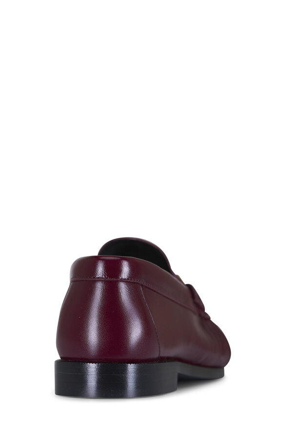 Saint Laurent Le Loafer Burgundy Leather Penny Loafer - view 4