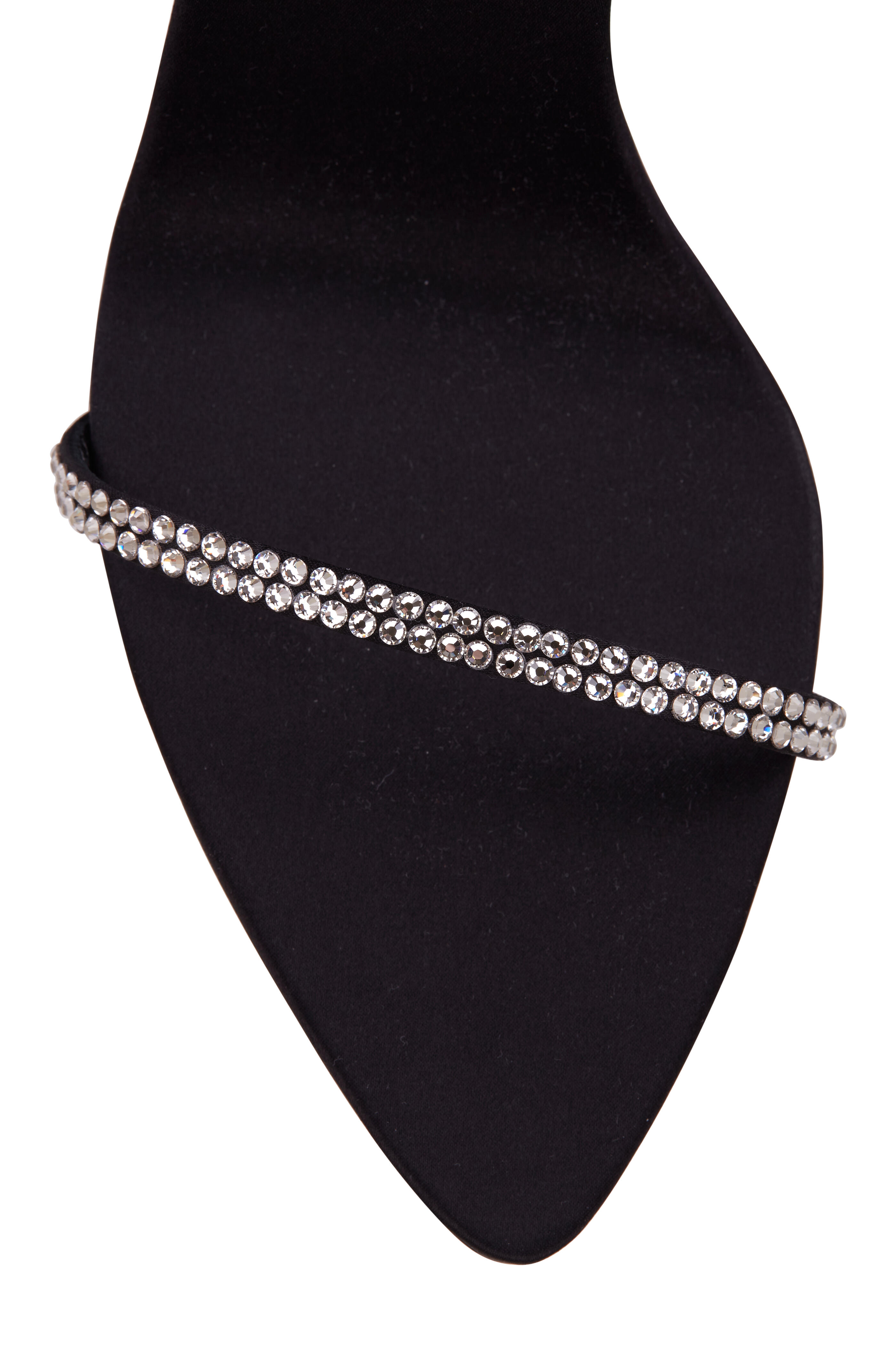 Saint Laurent - Gippy Black Crystal Sandal, 90mm