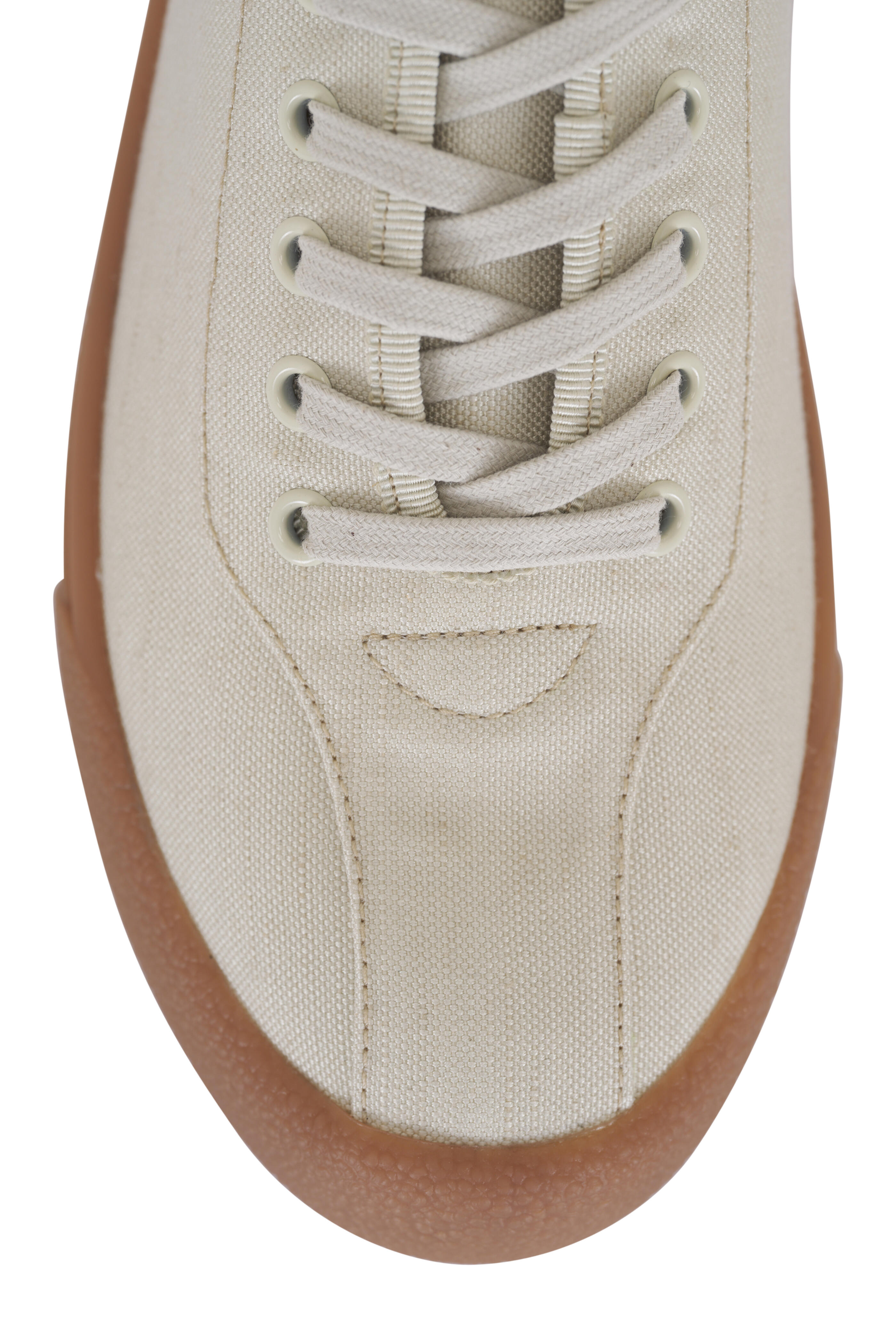 国内即発【The Row】CANVAS SNEAKERS F1611 SAGE TINT The Row - Sage Tint Canvas Sneaker | Mitchell Stores