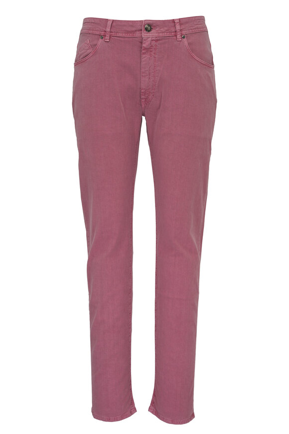 Barmas Petra Pink Cotton & Linen Five Pocket Pant