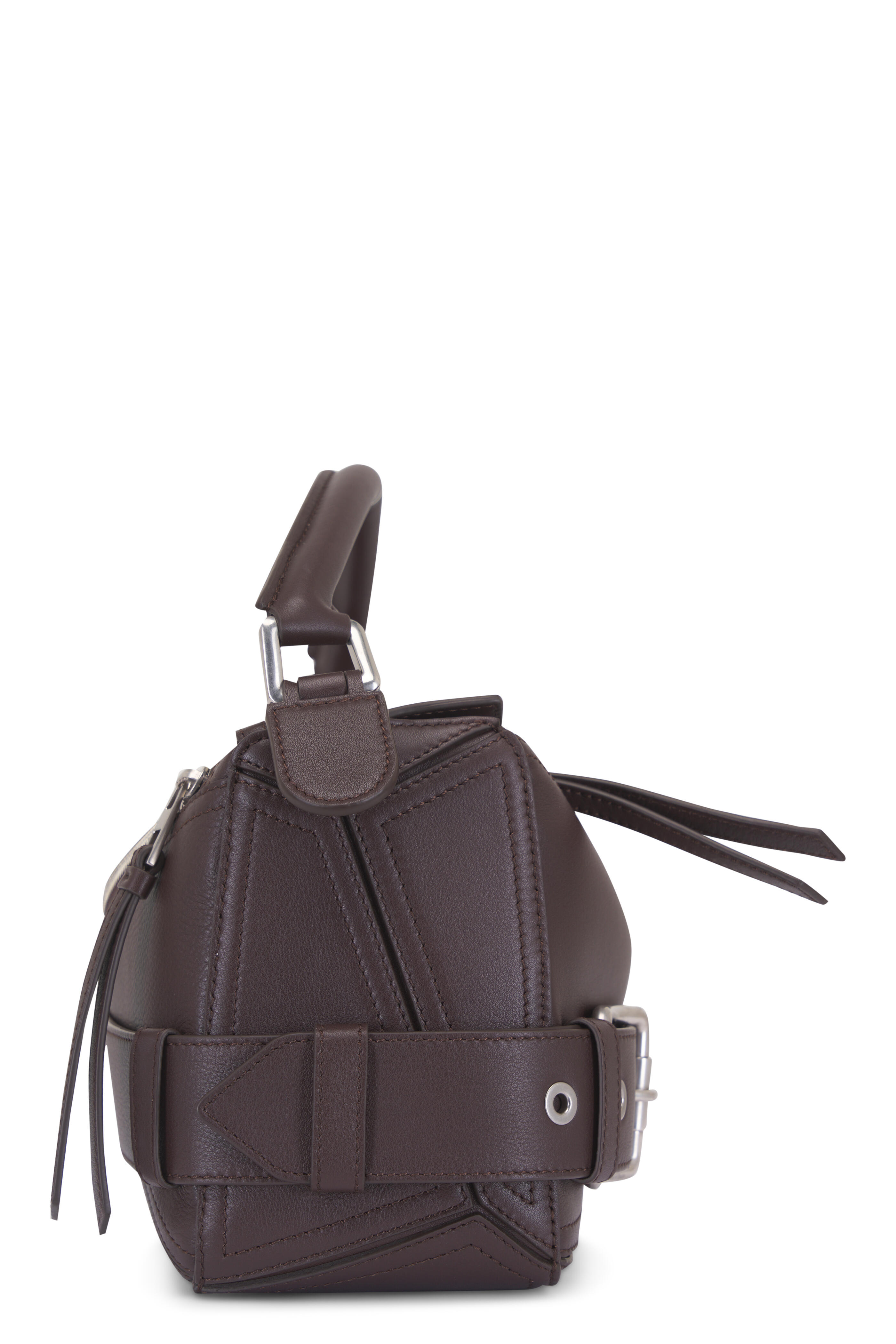 バッグ・カバンその他 Loewe Puzzle Biker small bag Dark Brownie Loewe - Small Puzzle Biker Dark Brownie Shiny Leather Bag