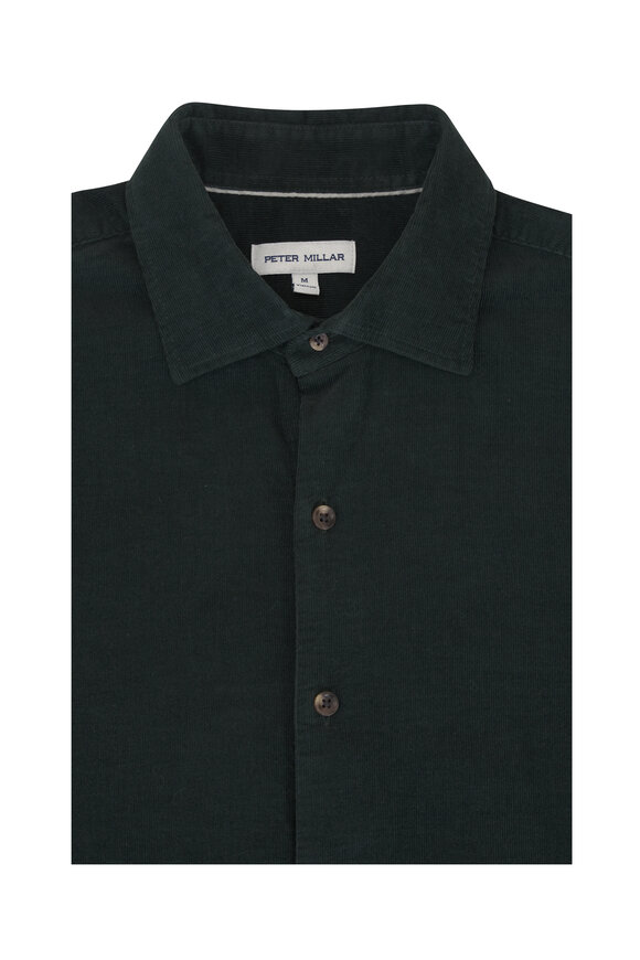 Peter Millar Deep Verdant Aspen Cotton & Cashmere Sport Shirt - view 1