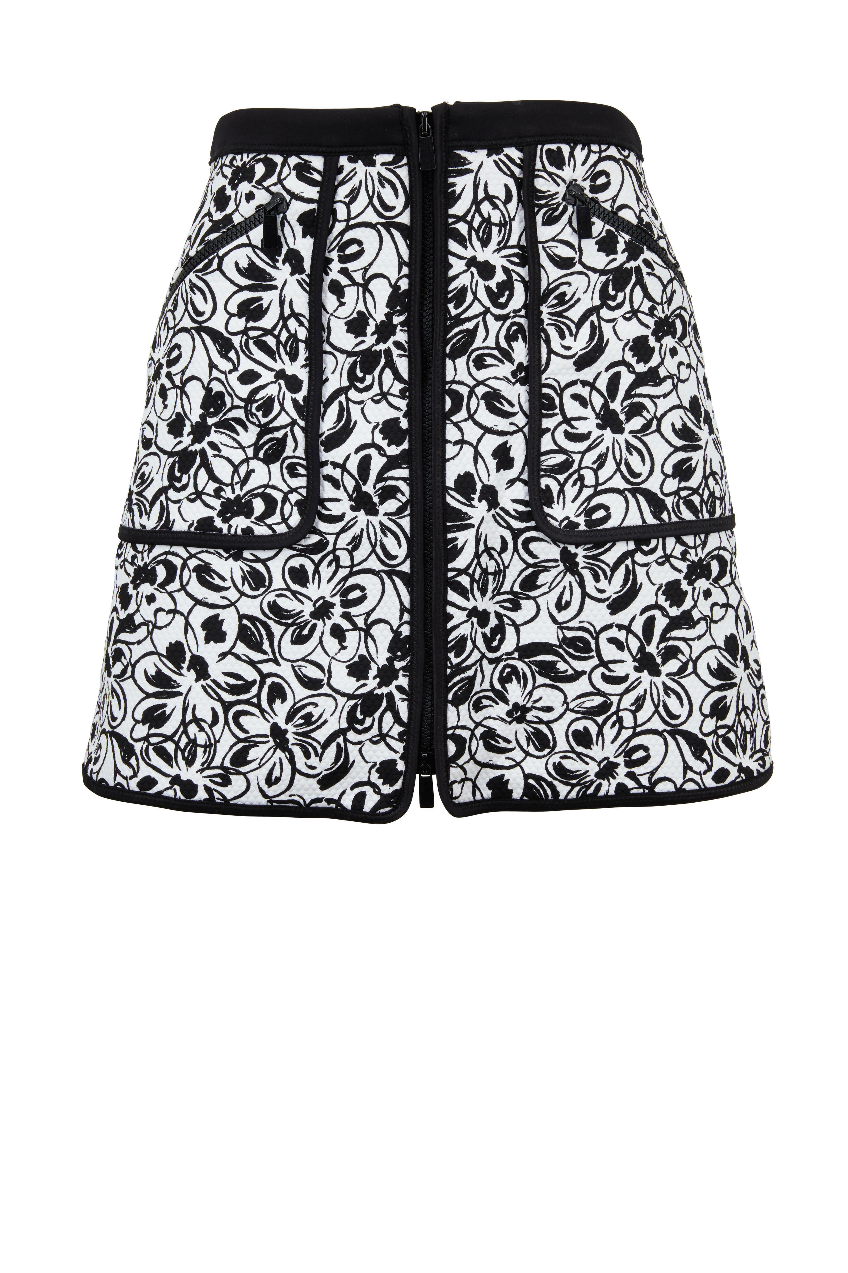 Michael Kors Collection - Black & White Floral Surf Printed
