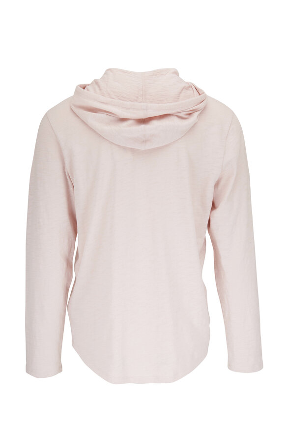 Vince - Slub Dusty Mauve Cotton Hoodie