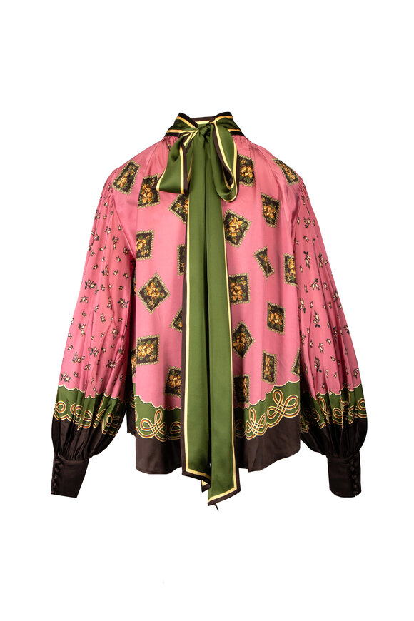 Alémais Lacey Dusty Pink Silk Blouse - view 2