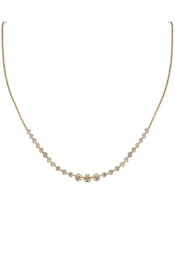 Kai Linz 18k Yellow Gold Floating Diamond Necklace