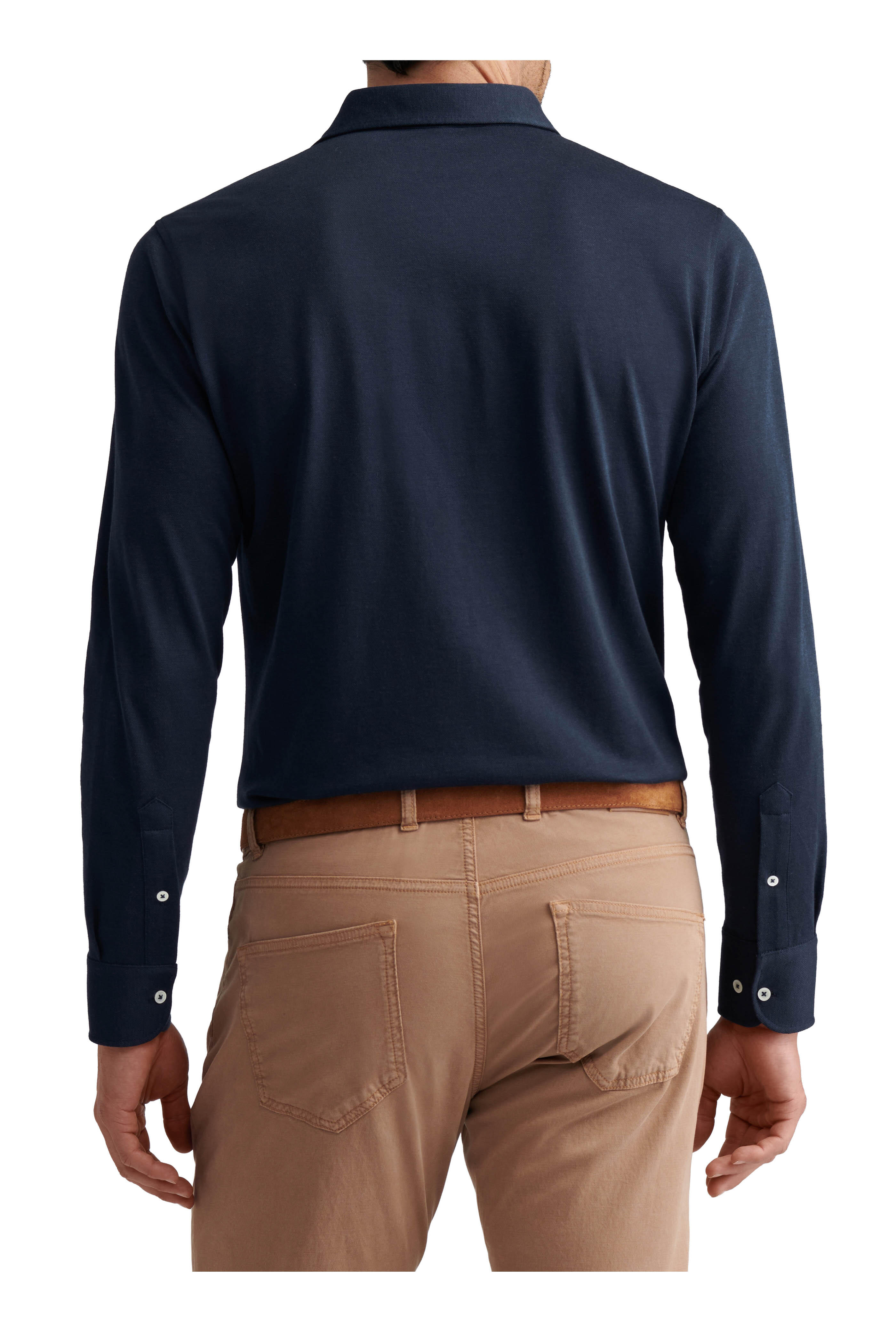 Peter Millar - Crown Crafted Navy Long Sleeve Polo