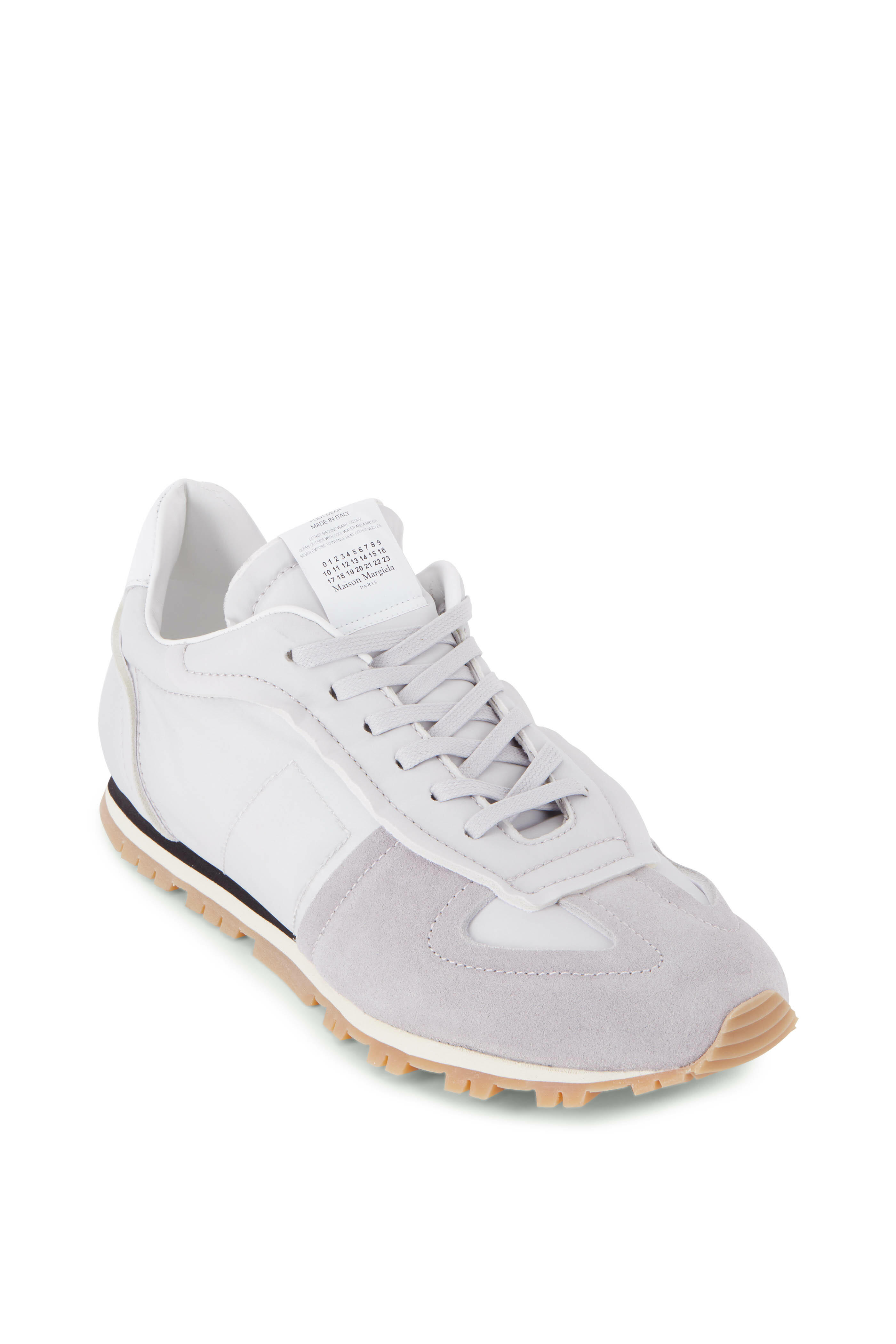 ◆Maison Margiela 最新作◆レプリカ・トレーナー/White◆ Maison Margiela - Trainer White & Gray Nylon & Suede Sneaker
