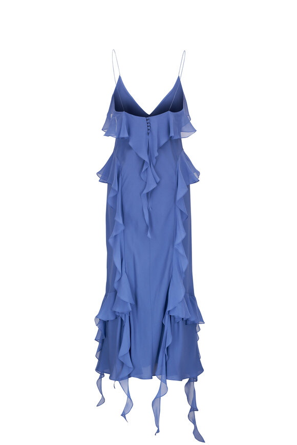 Khaite - Pim Blue Iris Silk Dress 