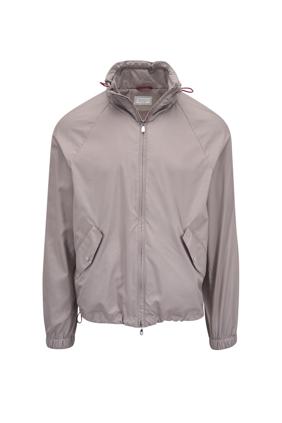 Brunello Cucinelli - Gray Cashmere Pea Coat | Mitchell Stores