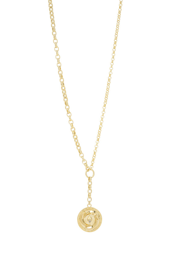 Foundrae 18k Yellow Gold Diamond Protection Claw Necklace