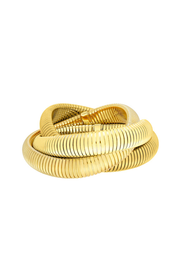 Alberto Milani - Tubogas 18K Yellow Gold Slip On Bracelet