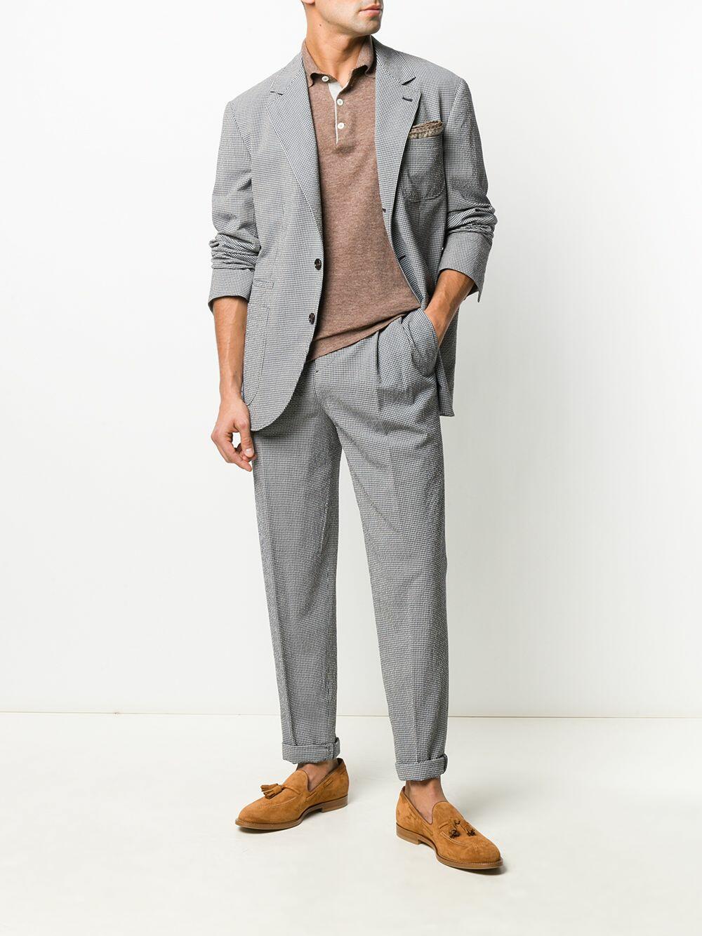 Tシャツ・カットソー BRUNELLO CUCINELLI SS25 POLO (ME8548116 C6159) Brunello Cucinelli Striped Short-Sleeve Polo Shirt | Neiman