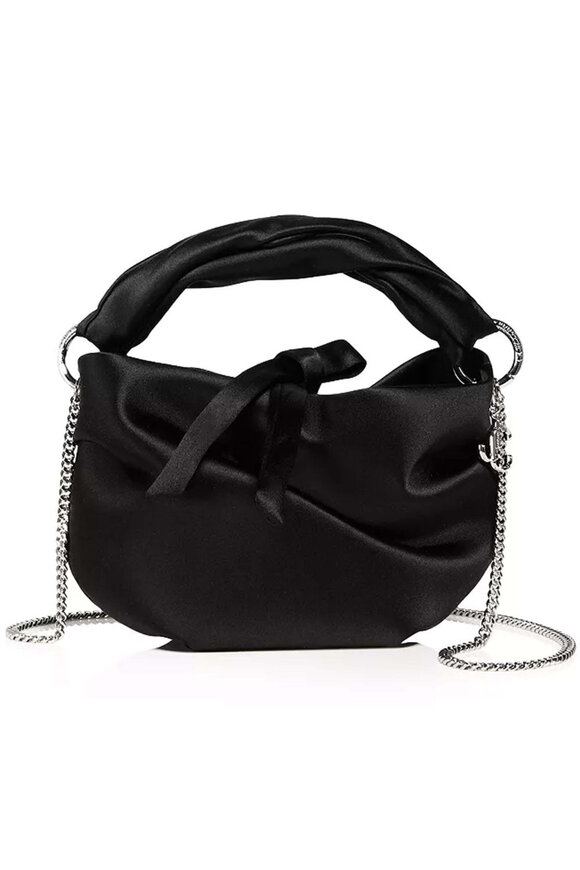Jimmy Choo Bonny Satin Bag in Black