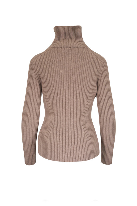 Lafayette 148 New York Hickory Melange Cashmere Turtleneck Sweater - view 2