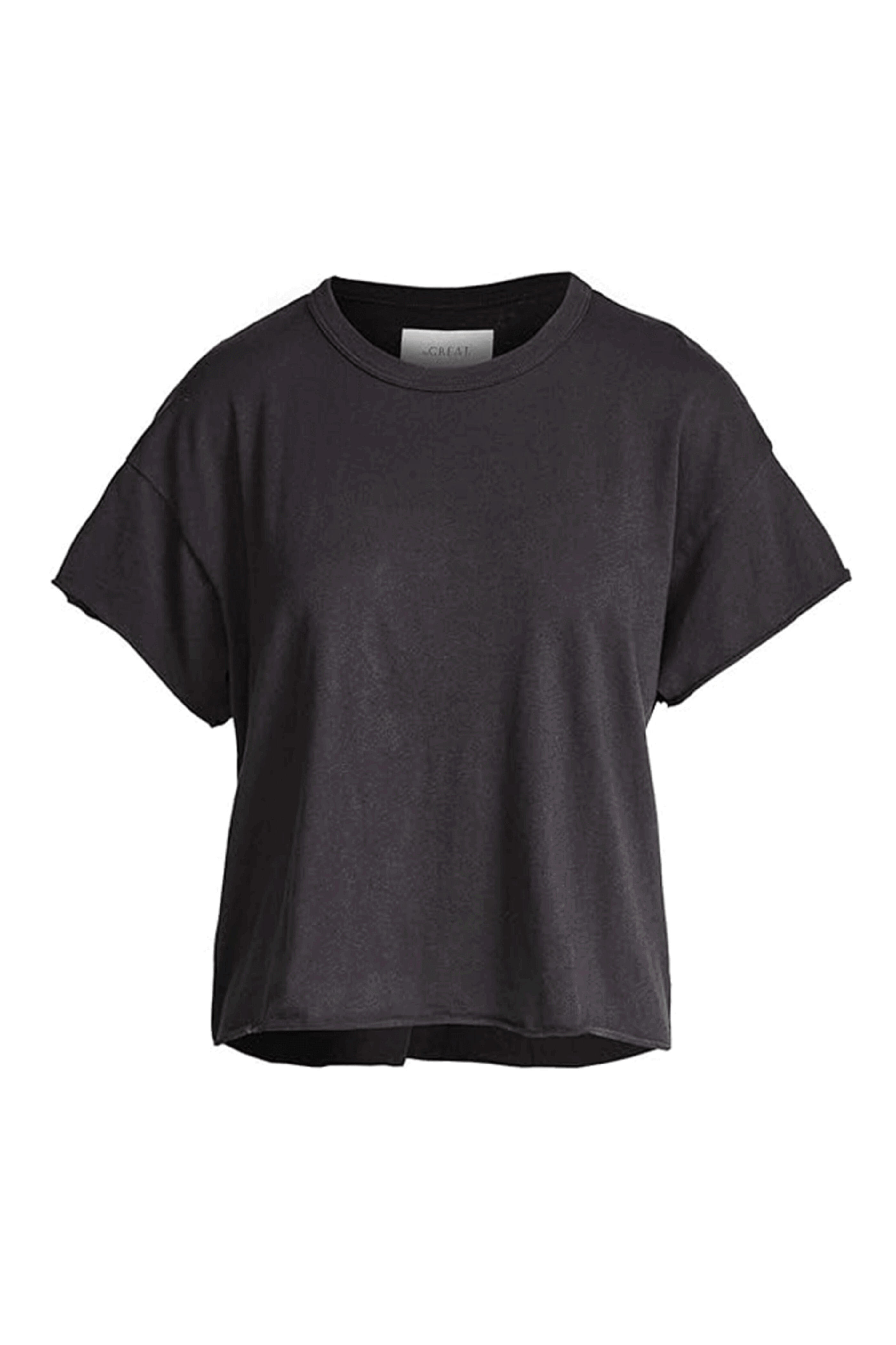The Great - Almost Black Crop Tee