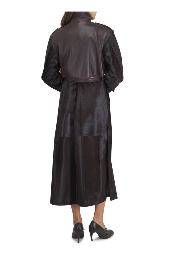 TWP Forget Me Not Deep Red Belted Coat - view 4