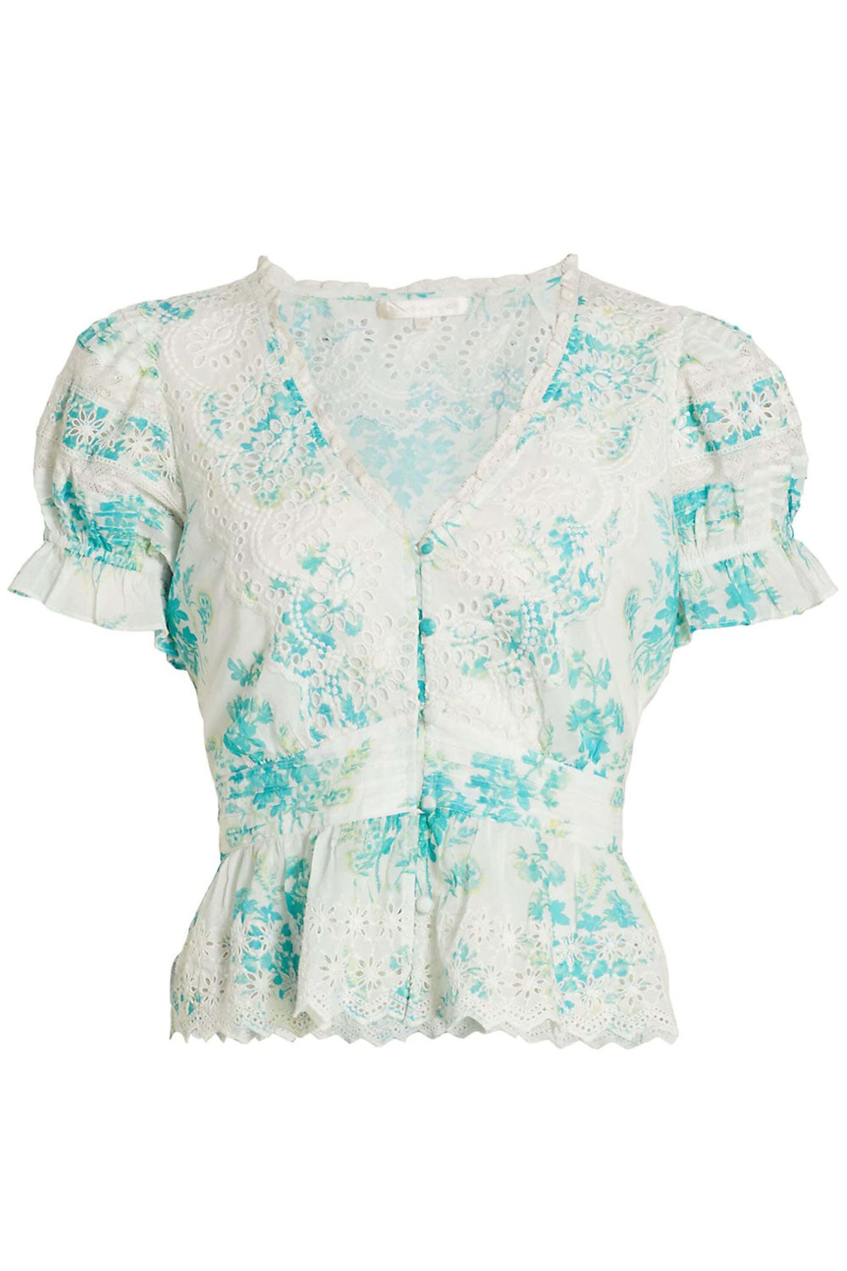 Loveshackfancy - Magic Turquoise Annalee Top