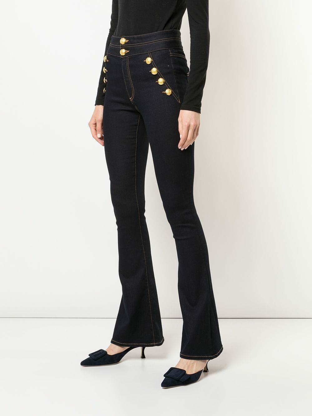 Veronica Beard - Dalida Indigo Double Waistband Flare Jean