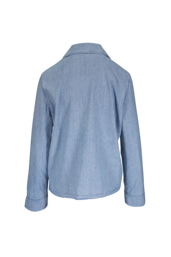 Saint Laurent Cassandre Chambray Button Up Shirt - view 3
