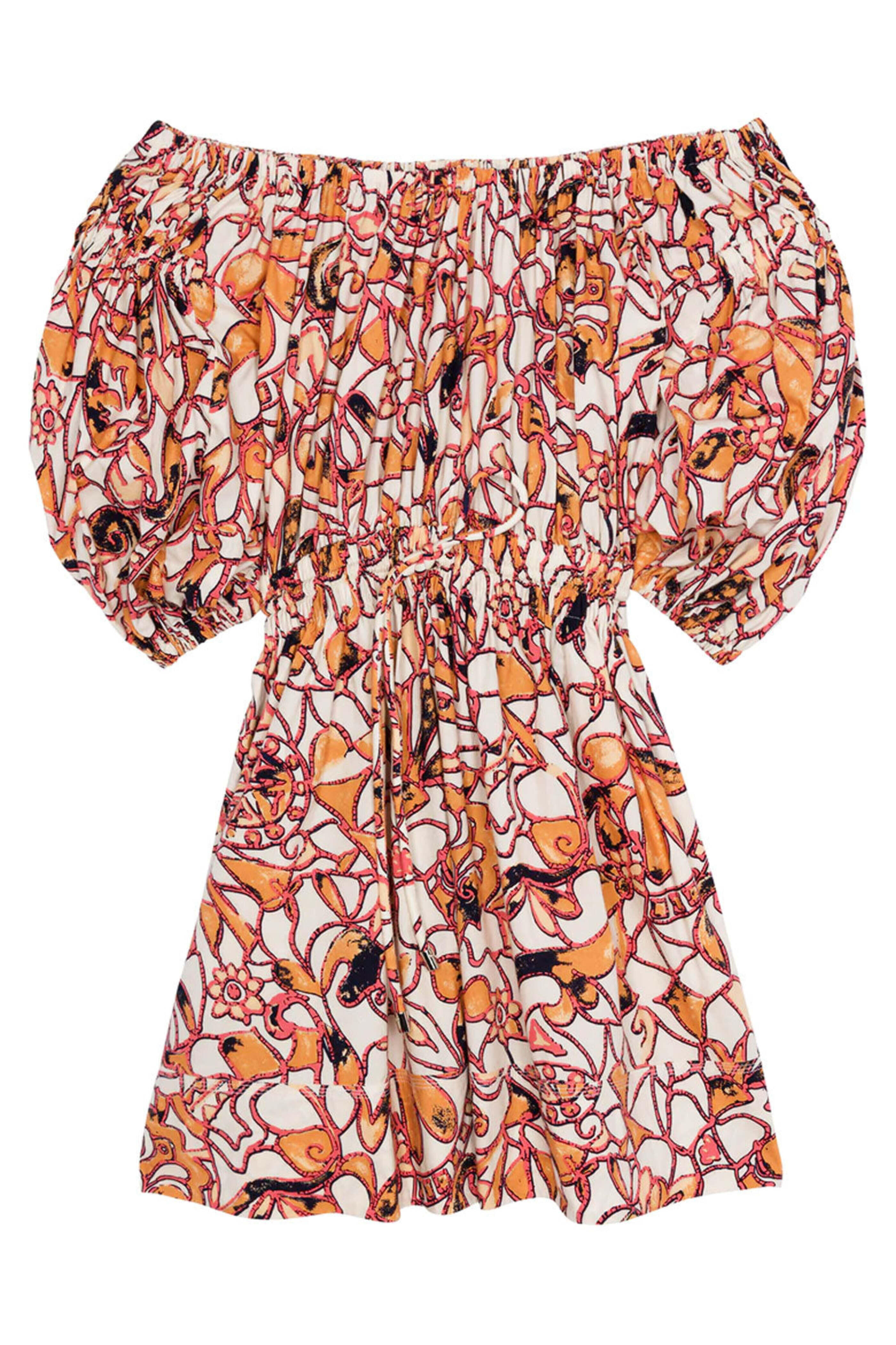 A.L.C. - White Multi Off The Shoulder Maya Dress