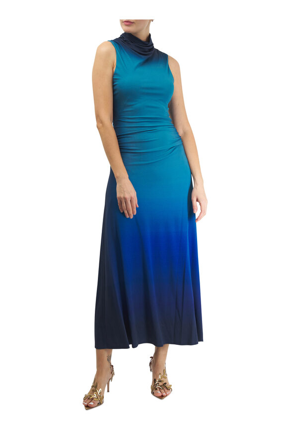 Jonathan Simkhai - Aldina Teal Sleeveless Midi Dress