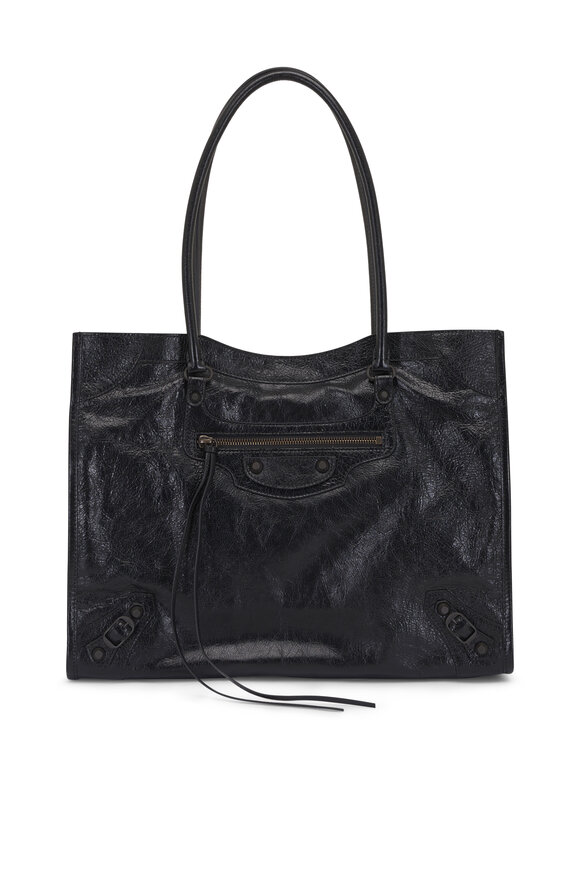 Balenciaga Medium Le City Black Leather Tote