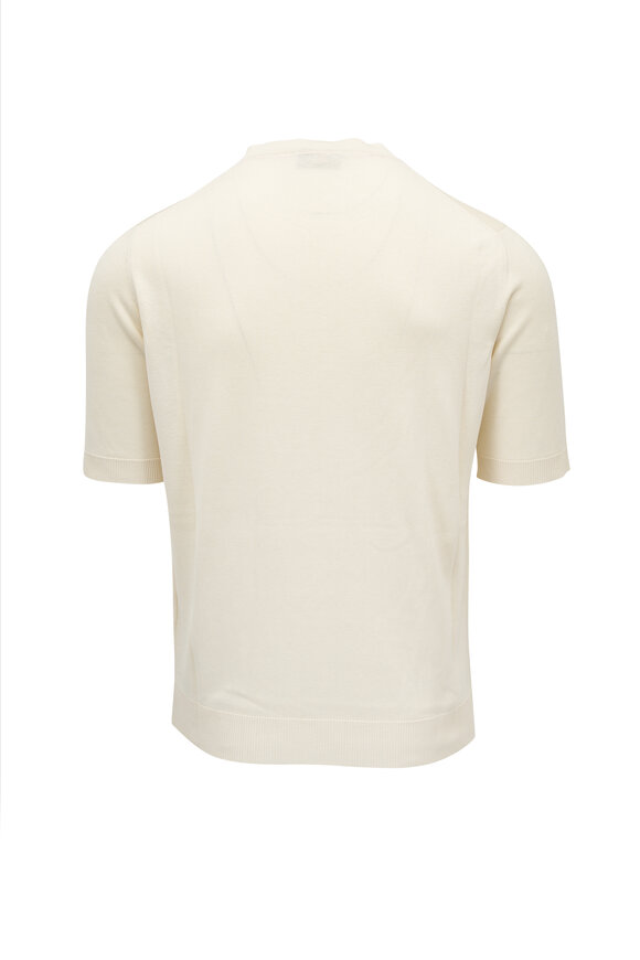 Isaia - White Silk T-Shirt