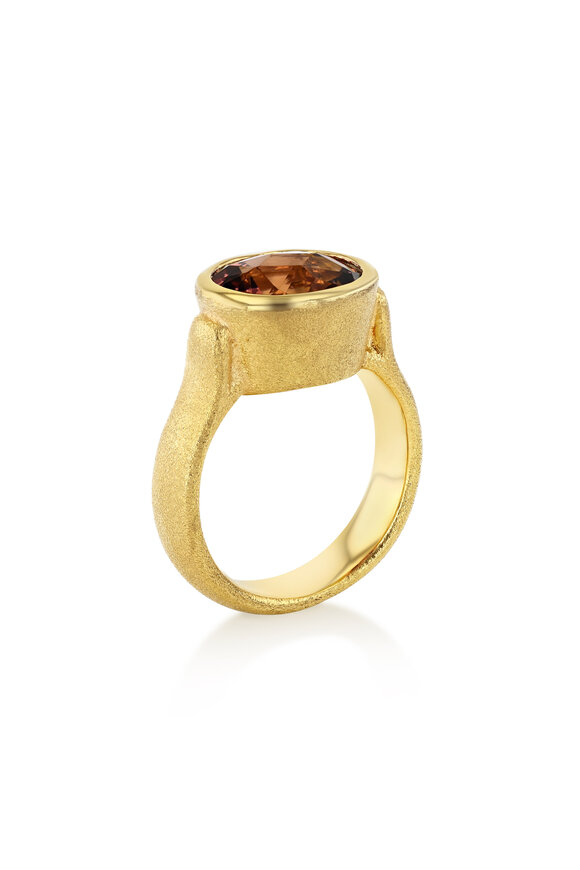 Aaron Henry 18k Yellow Gold Pink Tourmaline Ring - view 2