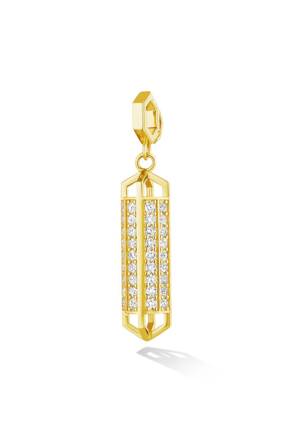 Cadar 18k Yellow Gold B Home Elongated Charm