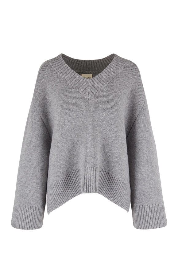 Khaite - Isabelle Stone Gray Cashmere Sweater