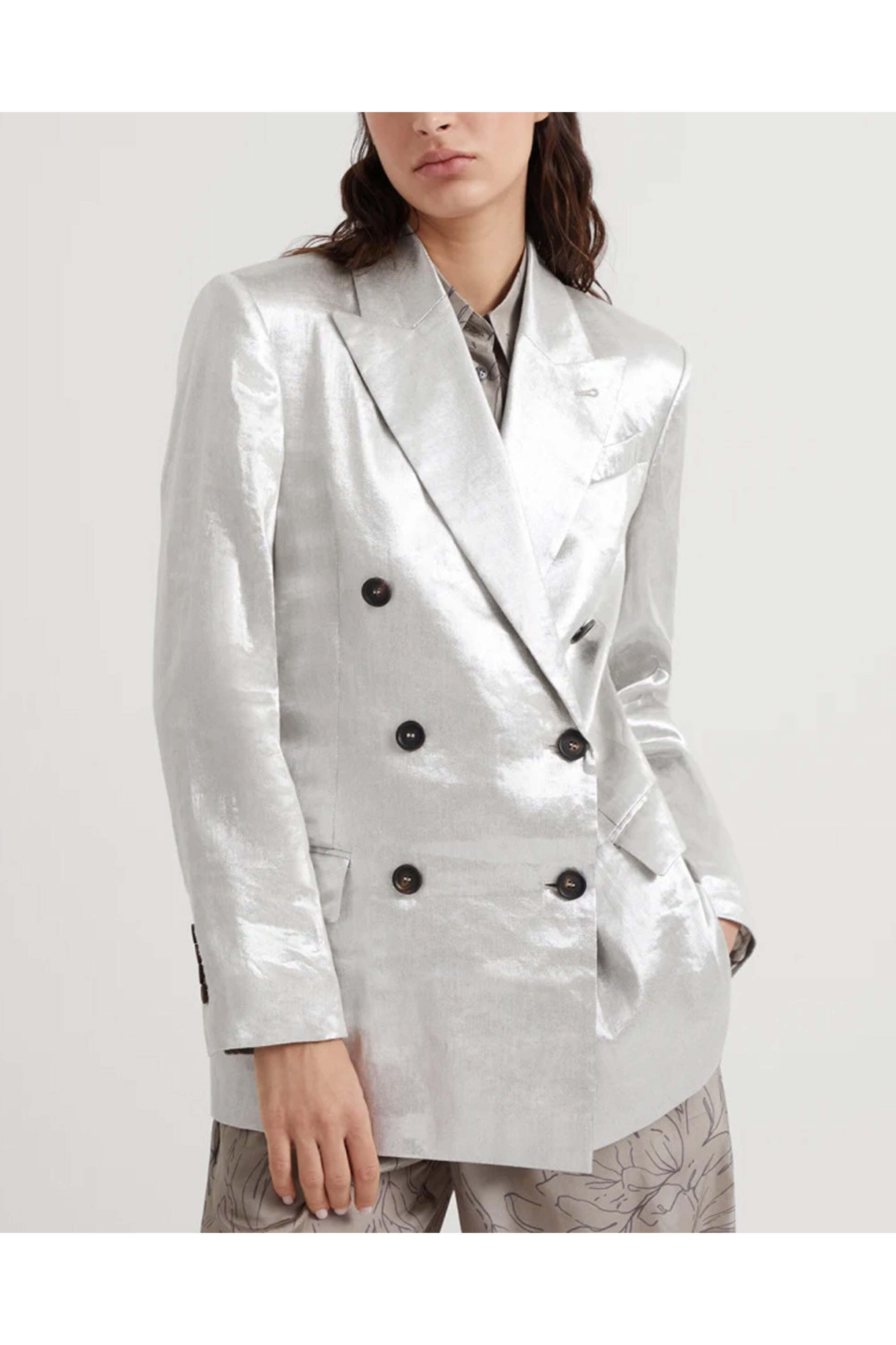 ジャケット BRUNELLO CUCINELLI Double-breasted jacket with necklace Brunello Cucinelli Brunello Cucinelli Double-Breasted Jacket