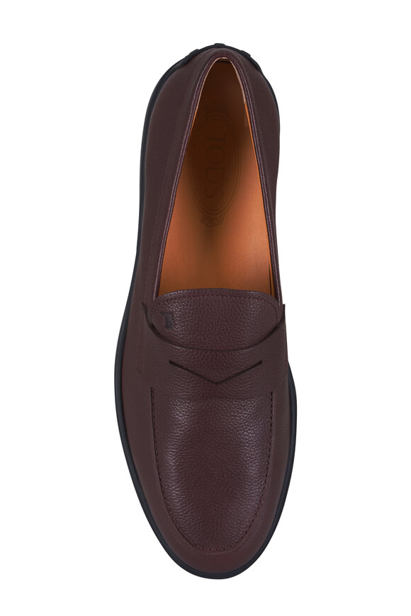 Tod's Gomma Medium Brown Leather Loafer - view 4