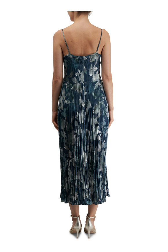 Vince - Deep Sea Shimmer Lake Satin Camisole Dress