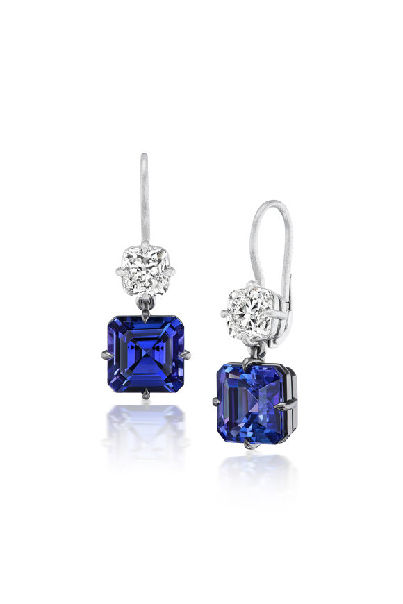 Nam Cho Tanzanite & Diamond Drop Earrings