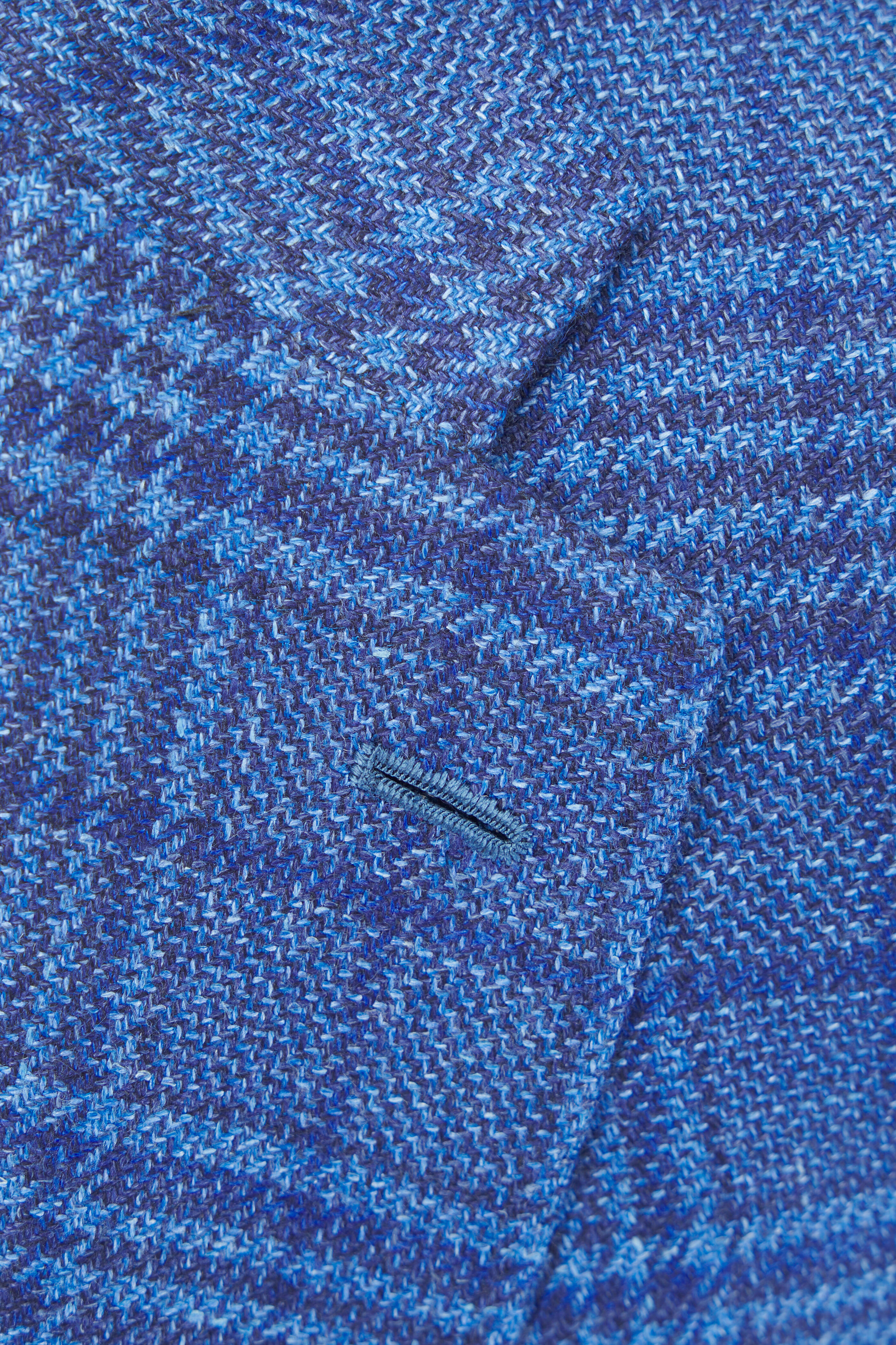 Kiton - Navy Plaid Wool, Cashmere, Silk & Linen Sportcoat