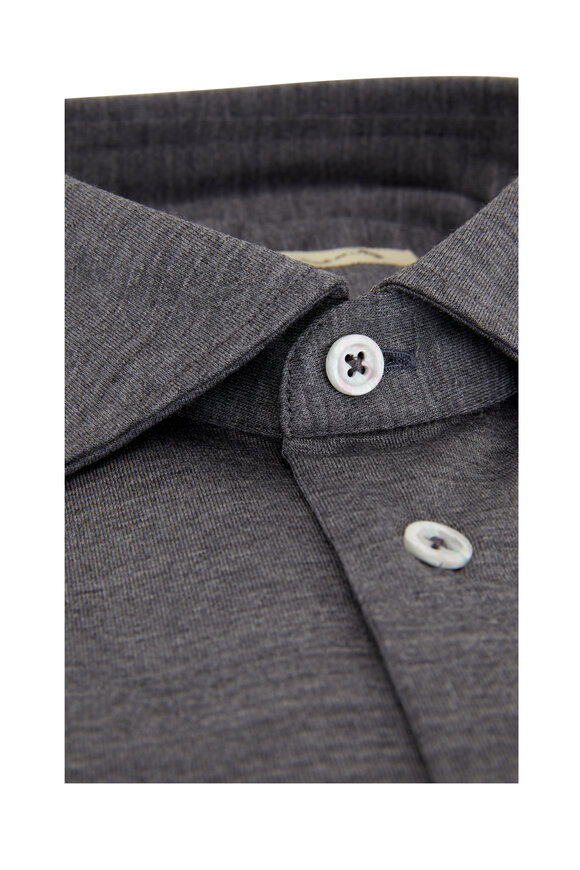 Maurizio Baldassari - Gray Techmerino Wool Sport Shirt