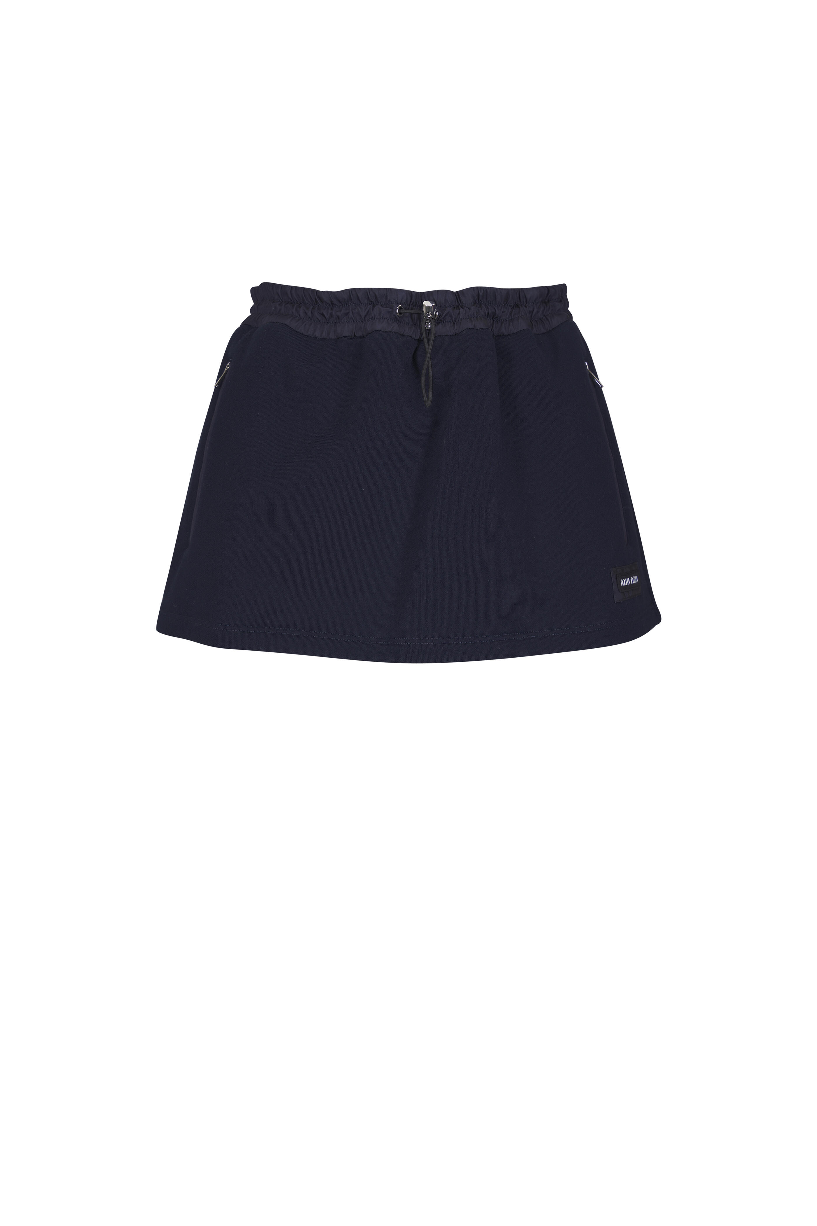 Miu Miu - Navy Cotton Fleece Mini Skirt